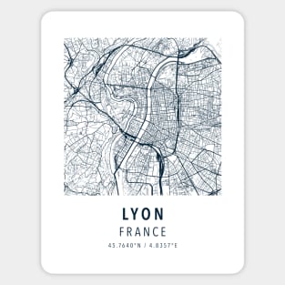 lyon simple map Sticker